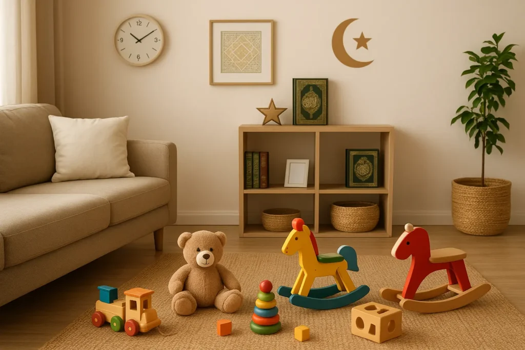 Choosing the Islamic Parenting Lifestyle Niche on YouTube An image illustrating the warm and relatable Family Lifestyle niche, with a focus on Halal and Islamic values for parenting.